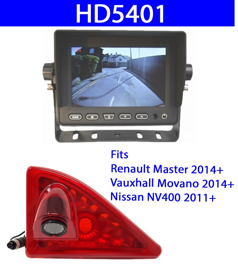 Renault Master Brake Light Camera and 5 inch Dash Mount Monitor